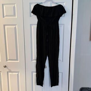 Victoria's Secret Black Off-Shoulder Jumpsuit